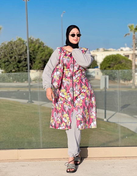 Burkini Grande Taille Imprimé Tropical – Du XL au 6XL