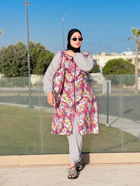 Burkini Grande Taille Imprimé Tropical – Du XL au 6XL