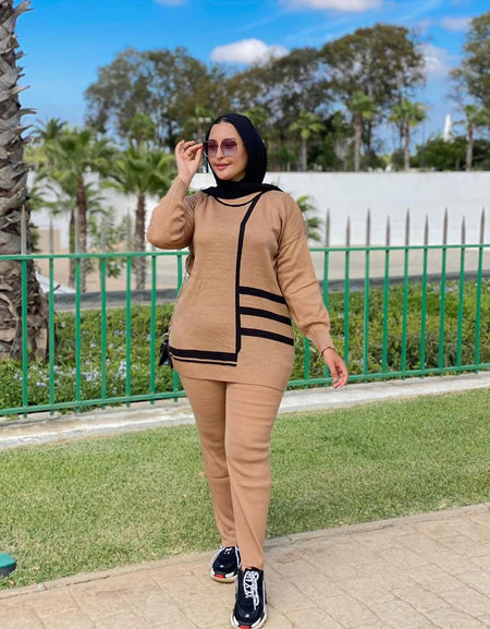 Ensemble Femme Tricoté 2 Pièces : Élégance et Confort ref 8901