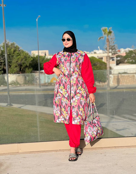 Burkini Grande Taille Imprimé Tropical – Du XL au 6XL