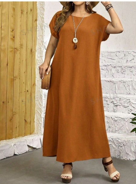 Robe Longue À Manches Chauve-souris Pour Femmes ref 991