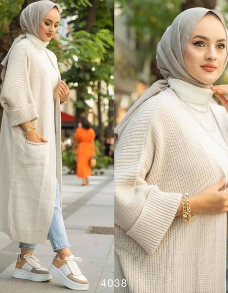 cardigan blanc casse ref 008