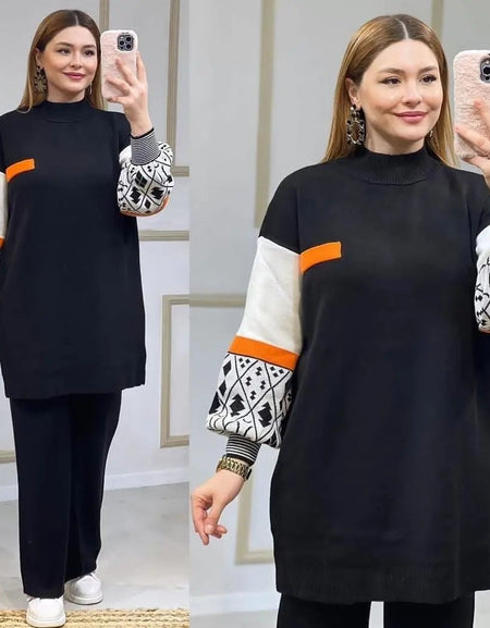 Ensemble femme 2 pièces en laine maroc