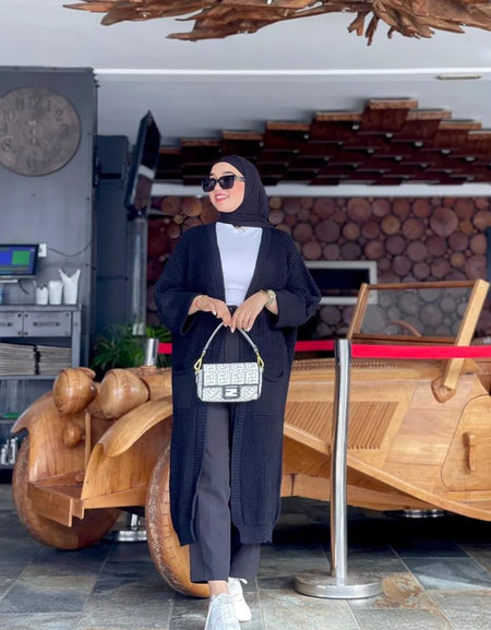 Cardigan Noir réf 008