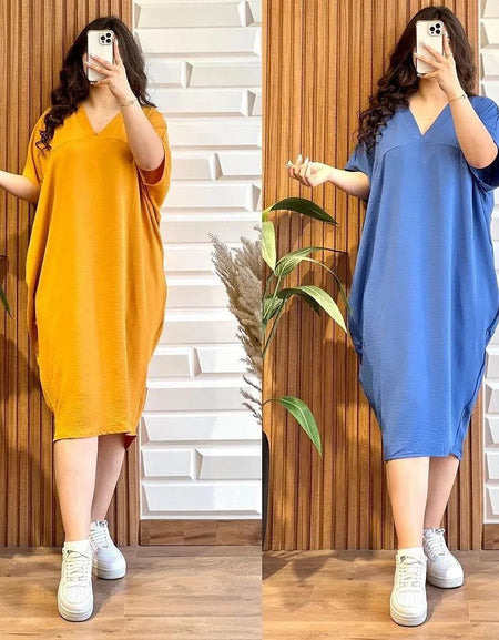 Robe Mi-longue en Tissu Léger