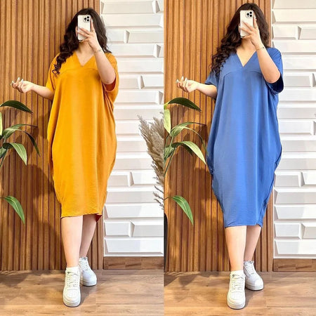 Robe Mi-longue en Tissu Léger