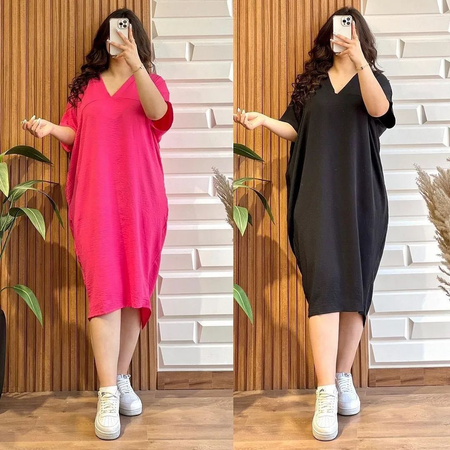 Robe Mi-longue en Tissu Léger