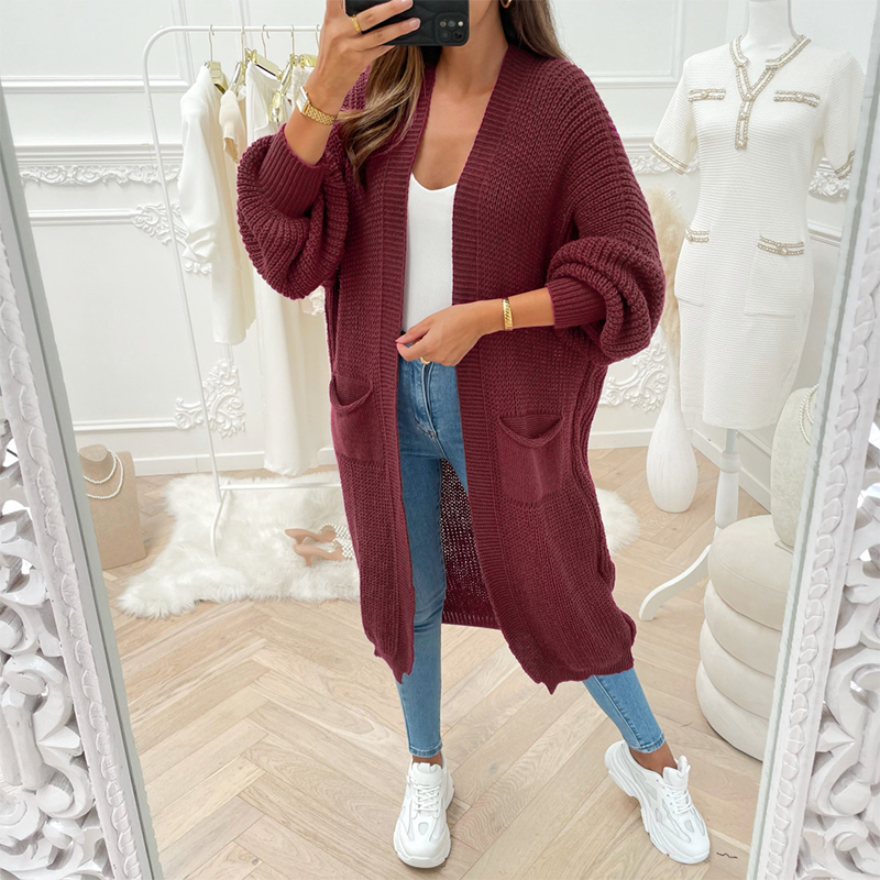 Cardigan long tricoté femme Maroc Bourdeau