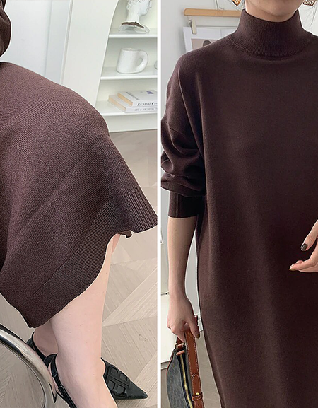 Robe longue tricotée