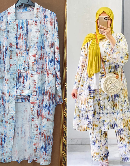 Ensemble Cardigan Et Pantalon avec ceinture