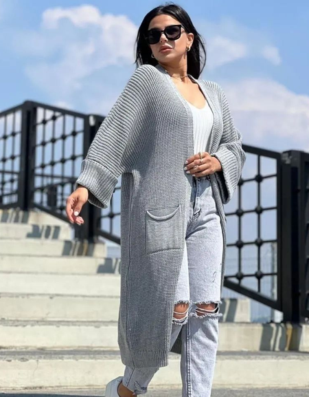 cardigan Gris ref 008