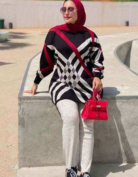 Ensemble Tricoté 2 Pièces : Le Look Parfait pour l'automne-hiver