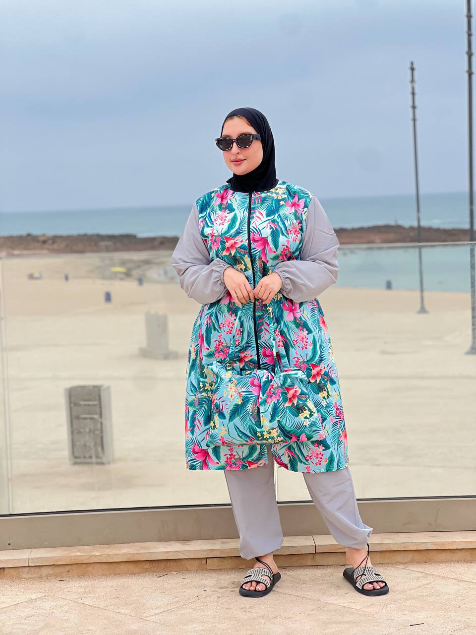 Burkini Grande Taille Imprimé Tropical – Du XL au 6XL