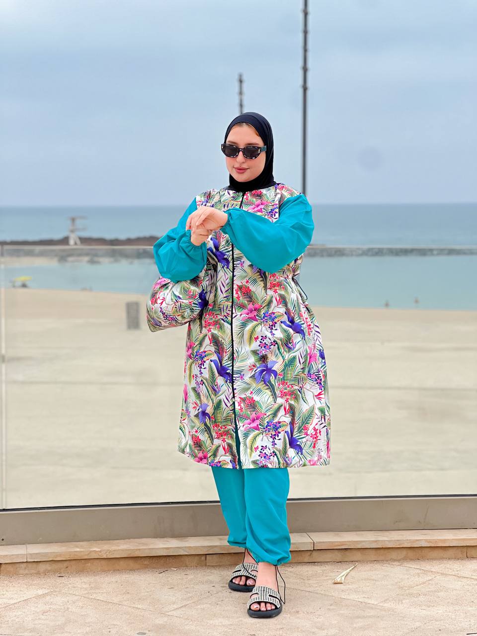 Burkini Grande Taille Imprimé Tropical – Du XL au 6XL