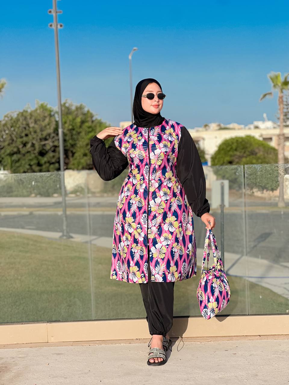 Burkini Grande Taille Imprimé Tropical – Du XL au 6XL