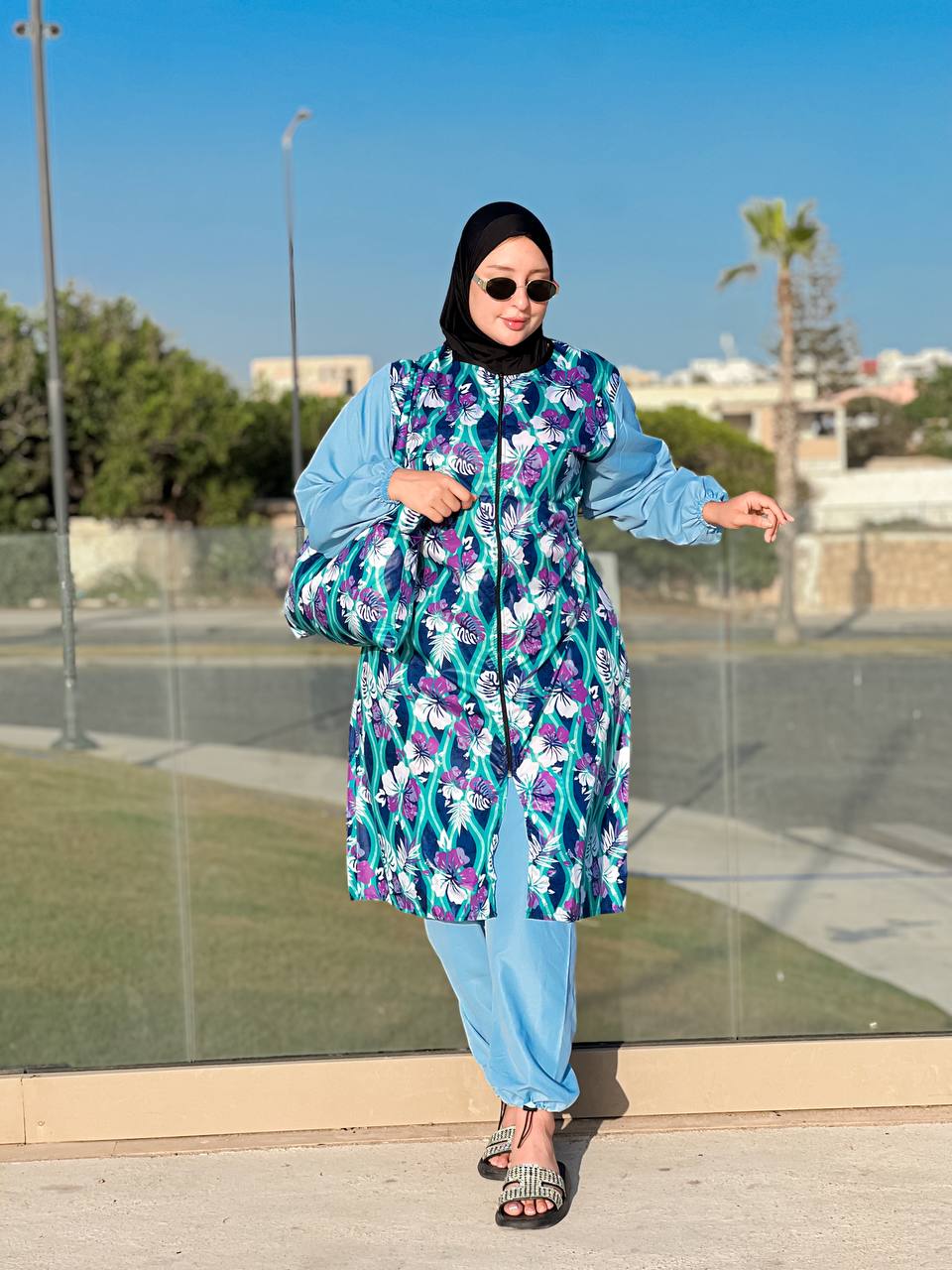 Burkini Grande Taille Imprimé Tropical – Du XL au 6XL