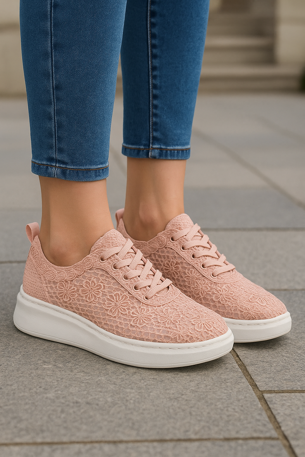 Baskets en dentelle femme – Élégance & Confort au quotidien