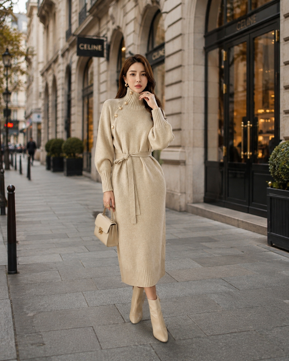 robe longue en maille