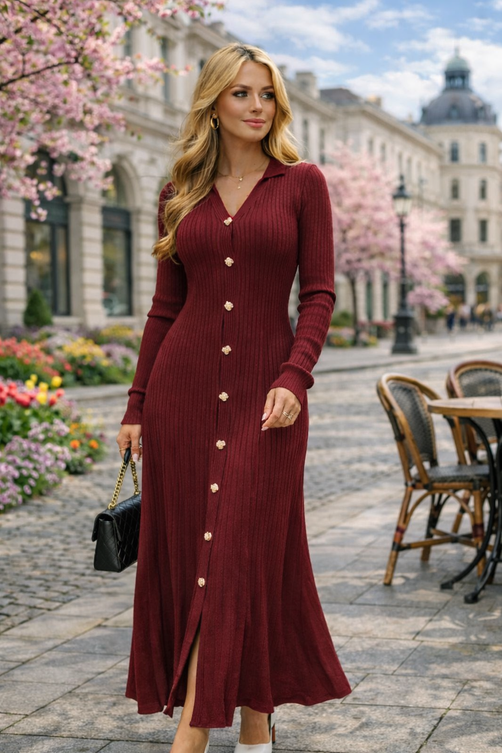 Robe Longue Printemps Luxe – Élégance & Fluidité Premium