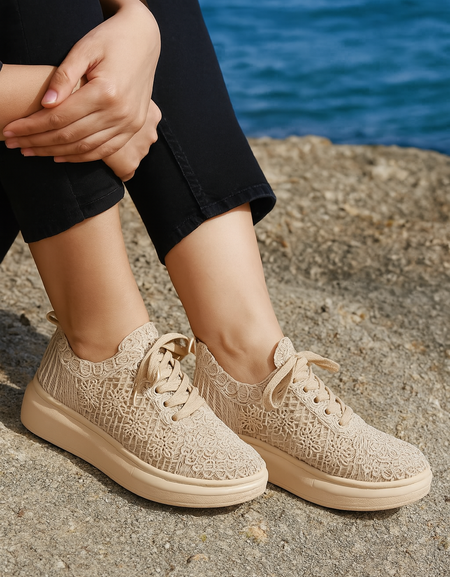 Baskets en dentelle femme – Élégance & Confort au quotidien