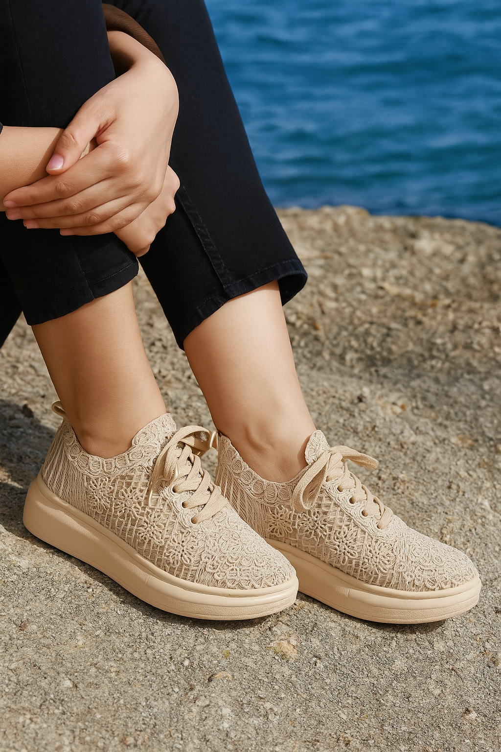 Baskets en dentelle femme – Élégance & Confort au quotidien