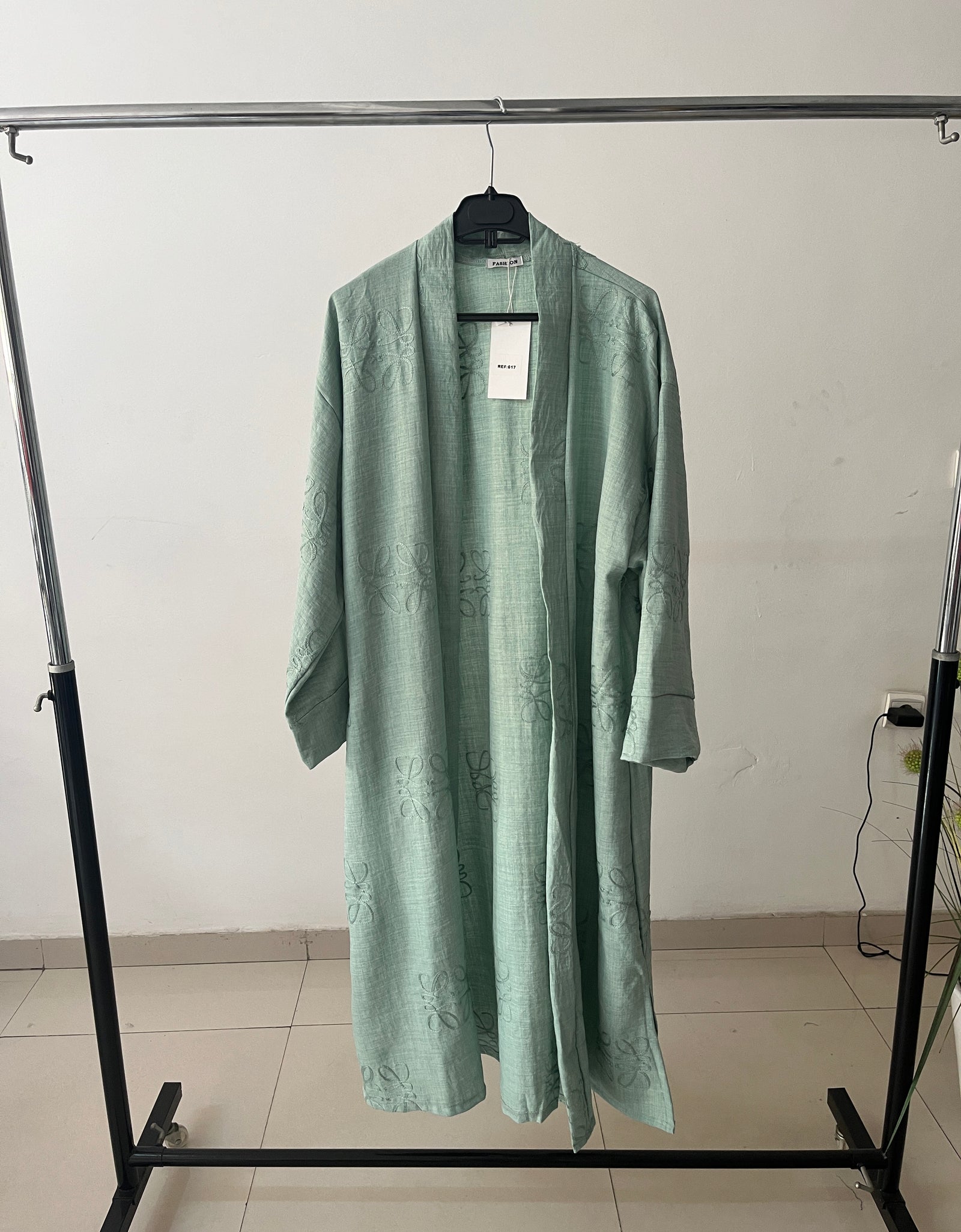 Kimono long en lin - Coupe ample et fluide