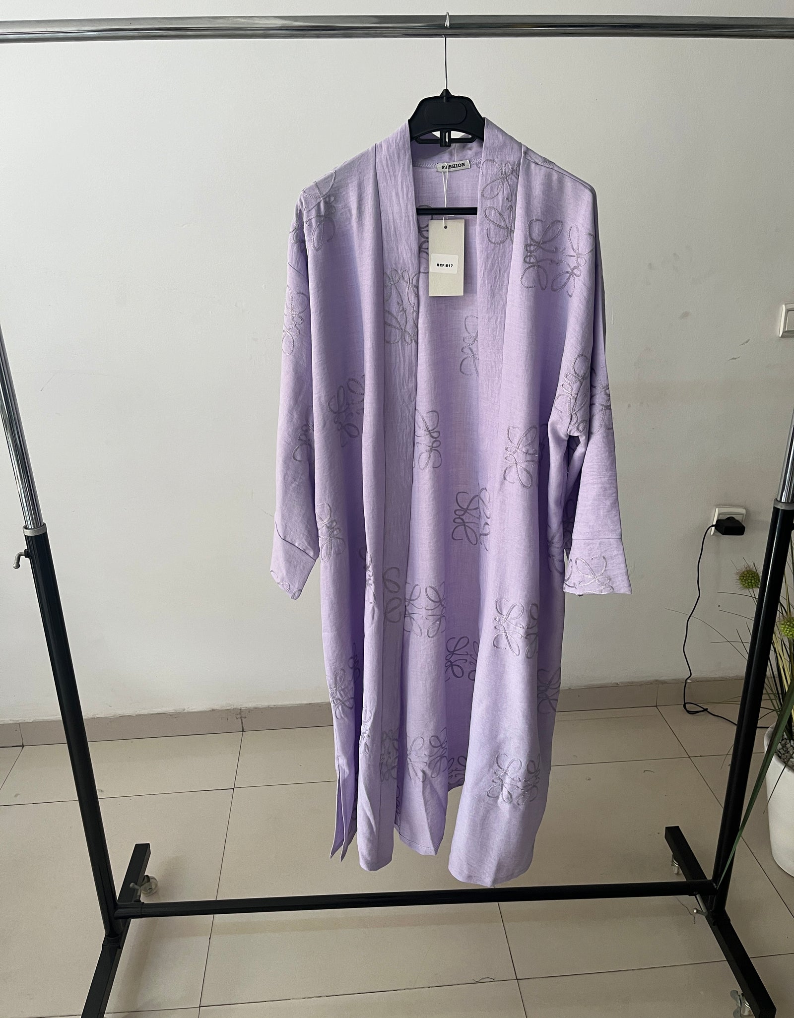 Kimono long en lin - Coupe ample et fluide