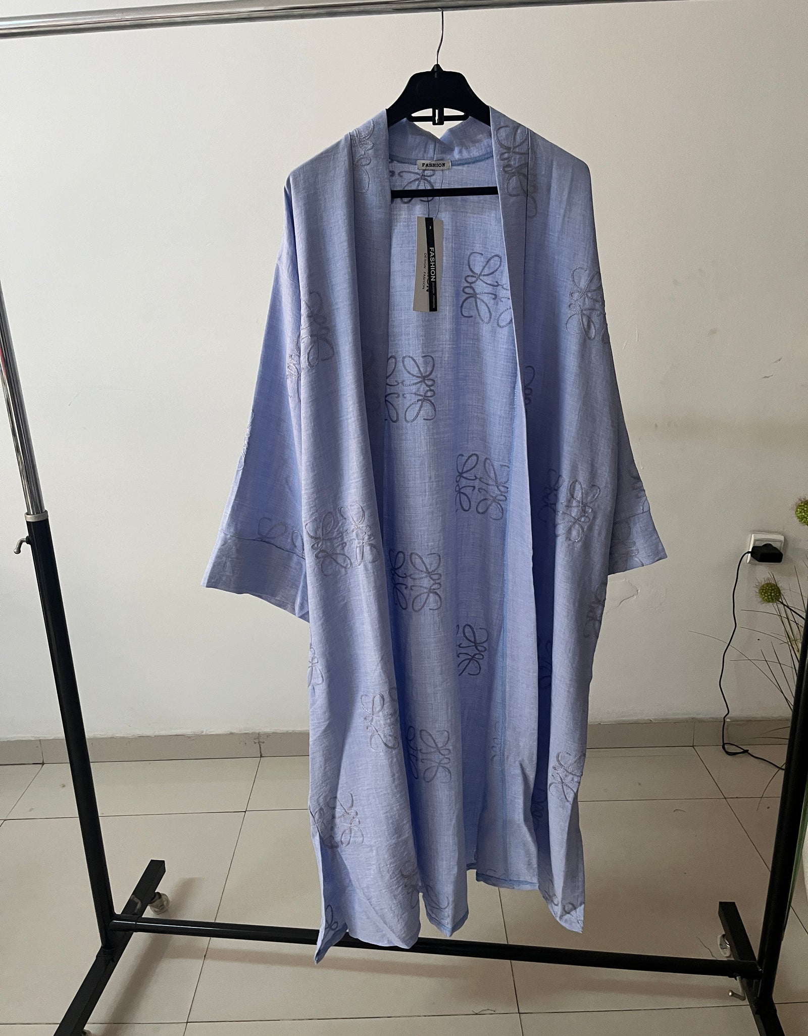 Kimono long en lin - Coupe ample et fluide