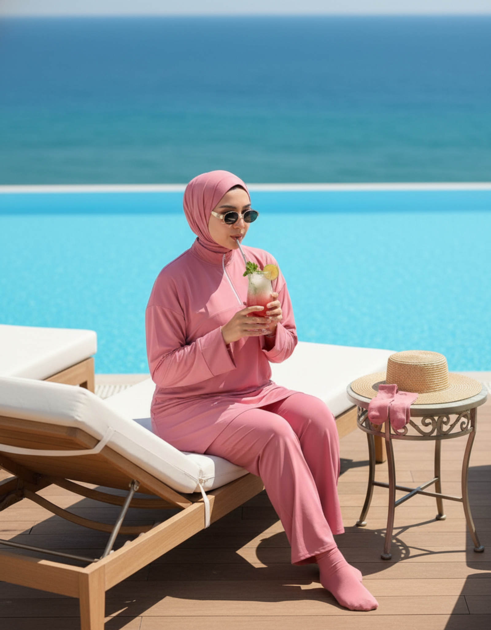 Burkini Luxe 5 Pièces – Élégance & Confort Absolu + Chaussettes Offertes