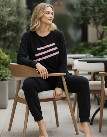 Ensemble Femme 2 Pièces Noir Élégant – Style Minimaliste & Confort Premium