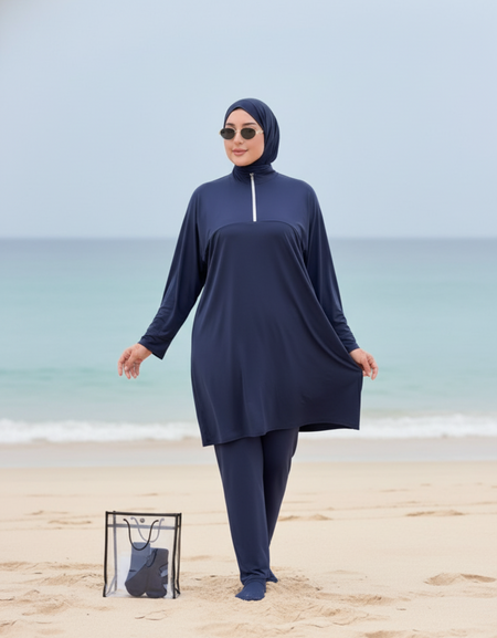 Burkini Luxe 5 Pièces – Élégance & Confort Absolu + Chaussettes Offertes