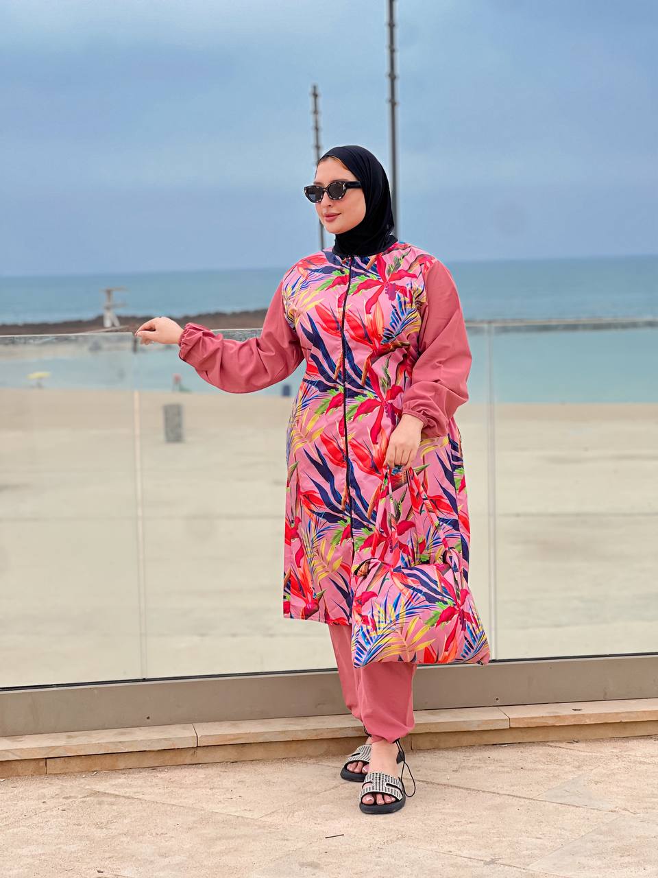 Burkini Grande Taille Imprimé Tropical – Du XL au 6XL