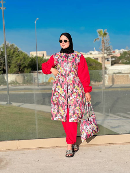 Burkini Grande Taille Imprimé Tropical – Du XL au 6XL