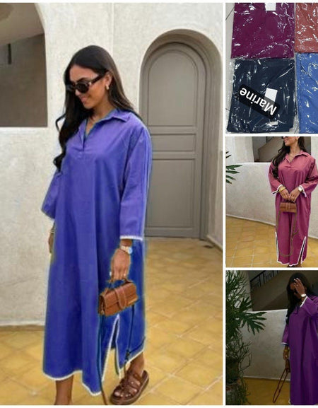 Djellaba tres légère  avec fentes sur le côtés très agréable