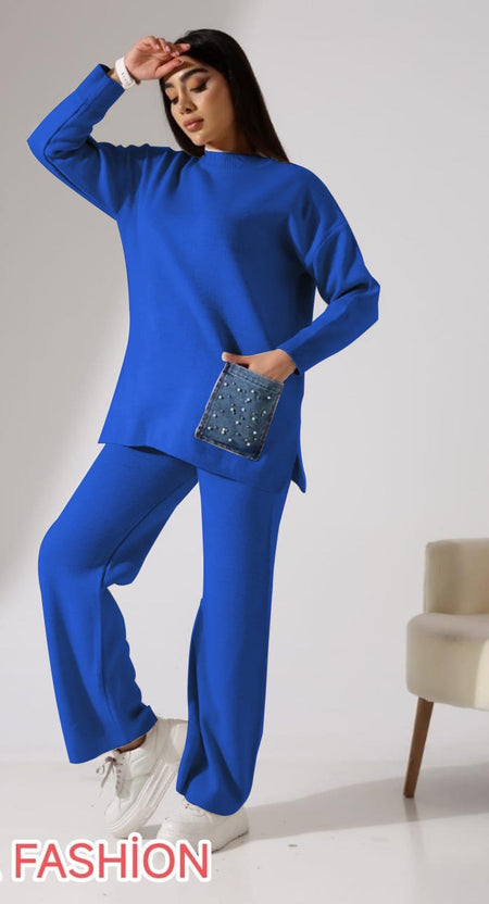 ensemble deux pièces poche jeans