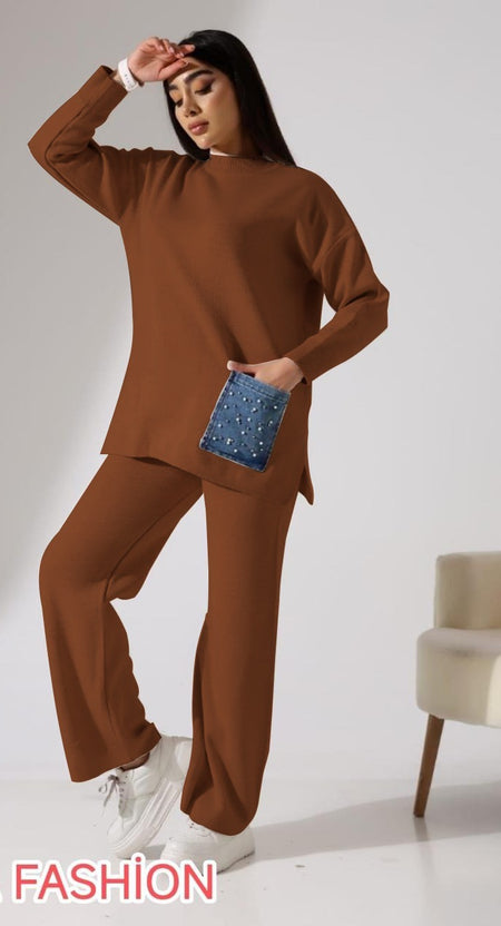 ensemble deux pièces poche jeans