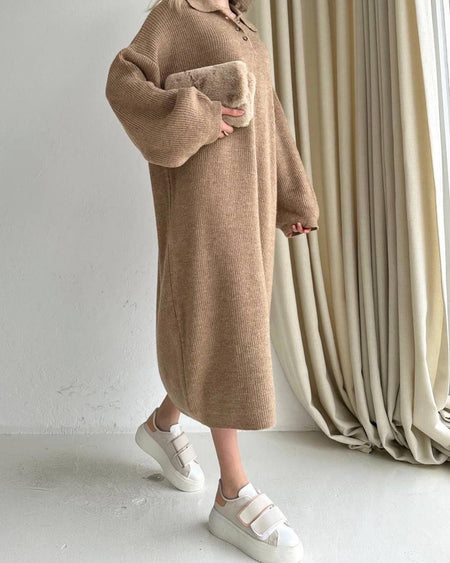 La robe tricotée longue : Confort et Style