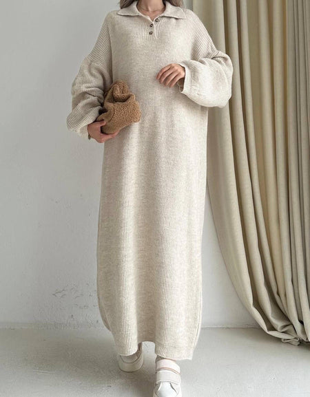 La robe tricotée longue : Confort et Style