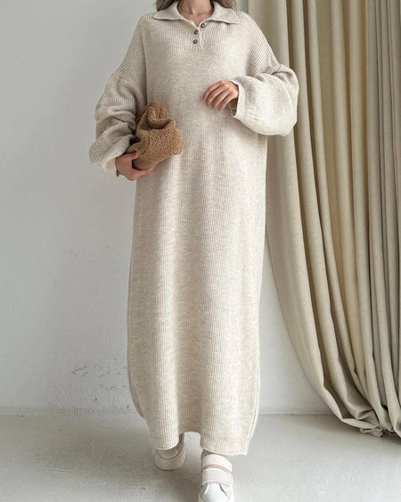 La robe tricotée longue : Confort et Style