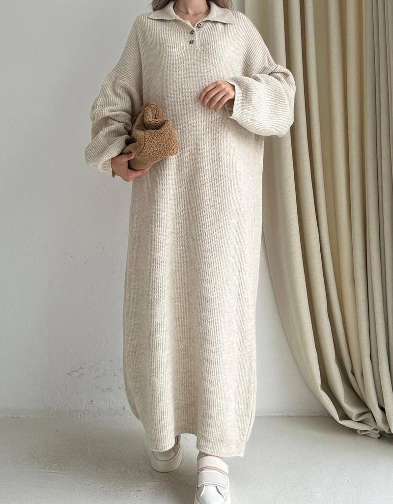 La robe tricotée longue : Confort et Style