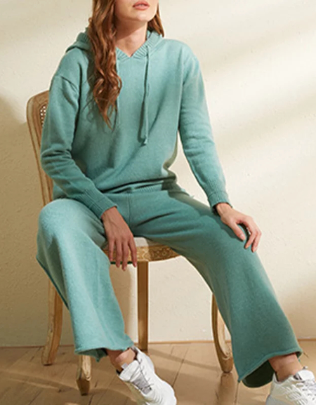 Sweat-shirt tricoté pour femmes deux pièces