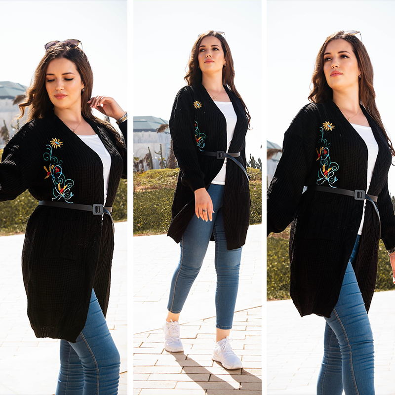 cardigan oversize femme AVEC CIENTURE