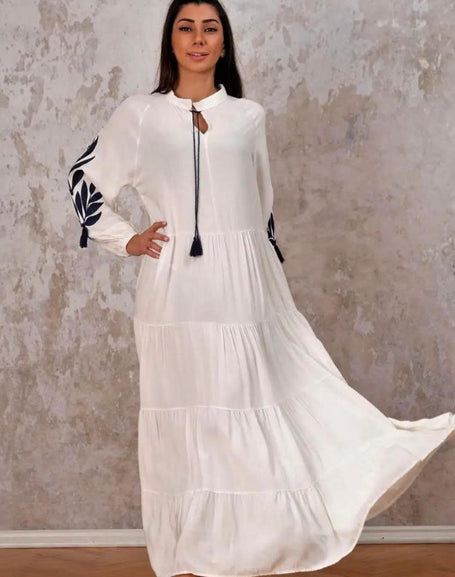 Robe longue à motifs élégants